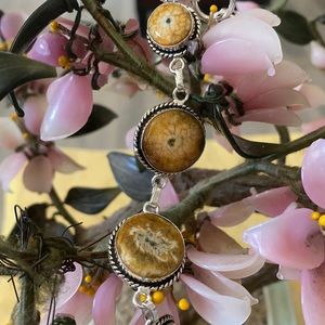 Vintage 925 healing eye jasper bracelet